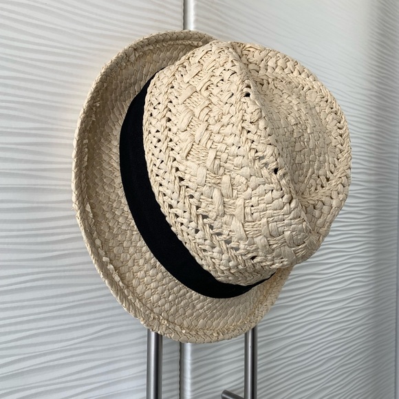 J. Crew Accessories - J.Crew Straw Hat w/Black Ribbon